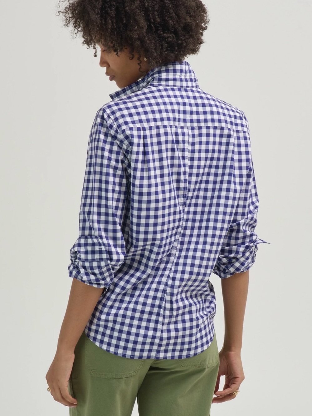 Frank & Eileen Blue and White Gingham Button-Down - Picture 2 of 6